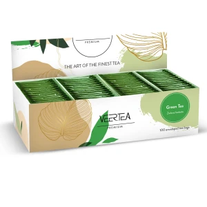 Veertea Green Tea 100 saszetek zielona herbata nowe opakowanie